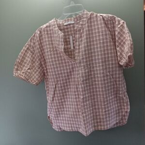 Madewell cotton plaid top